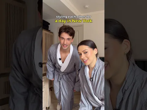 We’re getting ready in NYC 🇺🇸🗽 | What do you think of our outfits? 🤍 #nyc #couple