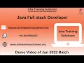 Java Full Stack Developer Demo on 5th Jan 2023