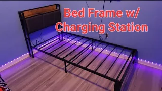 LIKIMIO Twin Bed Frames Storage Headboard with Charging Station Honest Review