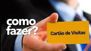 Como Fazer cartão de visita? FÁCIL e sem instalar nada!
