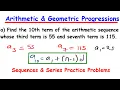 Arithmetic and Geometric Sequences in 30 Minutes FAST - AP GP practice