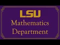 LSU Mathematics Graduate Program