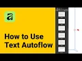 How to Use Text Autoflow in Affinity Autoflow Text into Multiple New Text Frames