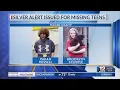 Silver alert issued for missing teens