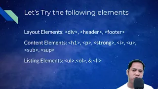 Basic HTML Template and Elements