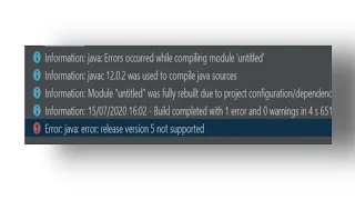 Error Java error release version 5 not supported 12 version not supported IntellijIDEA