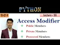 Access Modifiers in Python Lecture 56 Access Specifier in python in hindi