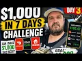 Can I Make 1000 This week doing Door Dash Uber Eats and Grubhub Day 3