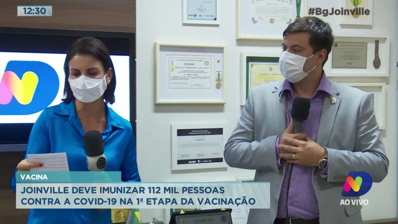 Vacina Joinville deve imunizar 112 mil pessoas contra a Covid-19 na 1ª etapa da vacinação.