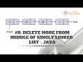 Delete Node From Middle of Singly Linked List - Java WeTechie