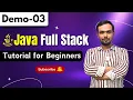 Java Fullstack Demo - 03 Fullstack Tutorial For Begineers Harsha Trainings