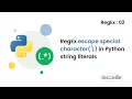 How to use backslash in RegEx Python RegEx - 02 Python Programming