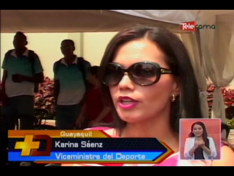 Abanderamiento de Ecuador para juegos Bolivarianos de Playa