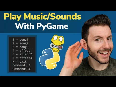 Download MP3 How to Play Audio Files (Sound Effects and Music) in Python Using Pygame (Mp3 and Others)