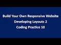Coding Practice 10 Developing Layouts 2 HTML CSS NxtWave CCBP