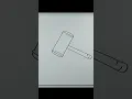How to draw court mallet easy