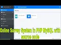 Online Survey System in PHP MySQL with source code