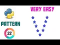 how to print pattern V in python in hindi python me pattern V kaise banaye in hindi