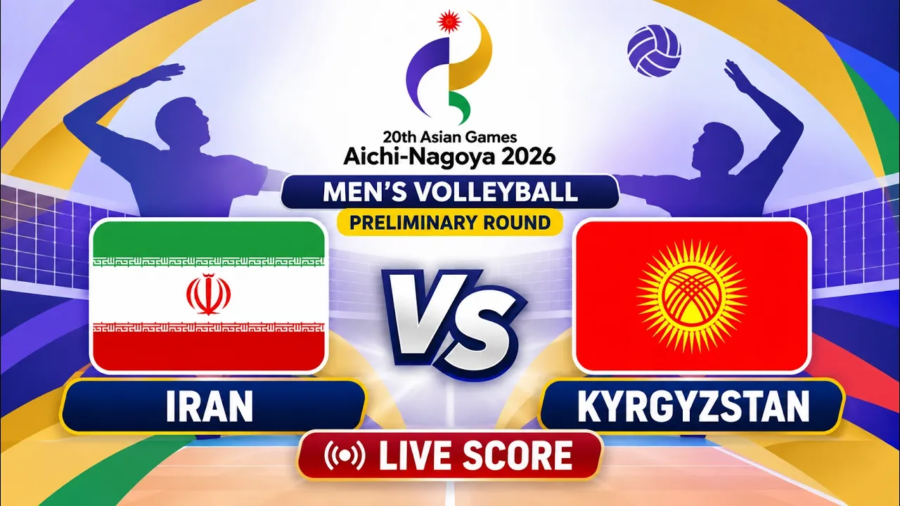 🔴 LIVE | IRAN vs KYRGYZSTAN - Asian Games 2026 Men's Volleyball | Livescore Volleyball