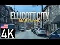 Road Tour - Driving in Historic Downtown Ellicott City Maryland USA