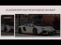 Glassmorphism Responsive Navbar Javascript SCSS HTML Glass Morphism Effect