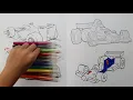 How To Color Hot Wheels Cartoon-Like Formula One Cars With Markers Easy Coloring Without Skills