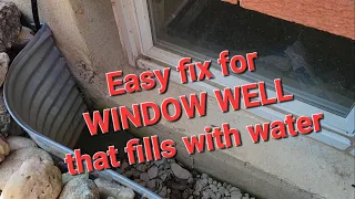 How to Fix a WINDOW WELL that fills with water