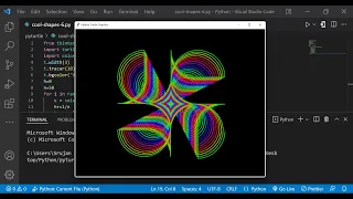 Python Turtle Graphics - 15 Cool Shape Drawing Python Turtle Coding