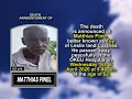Matthias Pinel Short Obituary
