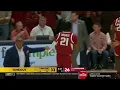 Billy Richmond and Jeremy Roach both throw the ball back at each other and both double techs