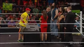 team cena v s team authority monday night raw