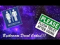 Welcome To Bloxburg BATHROOM DECAL CODES