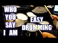 Who You Say I Am | Hillsong Worship | Easy Drumming | Shawn Drum Studio