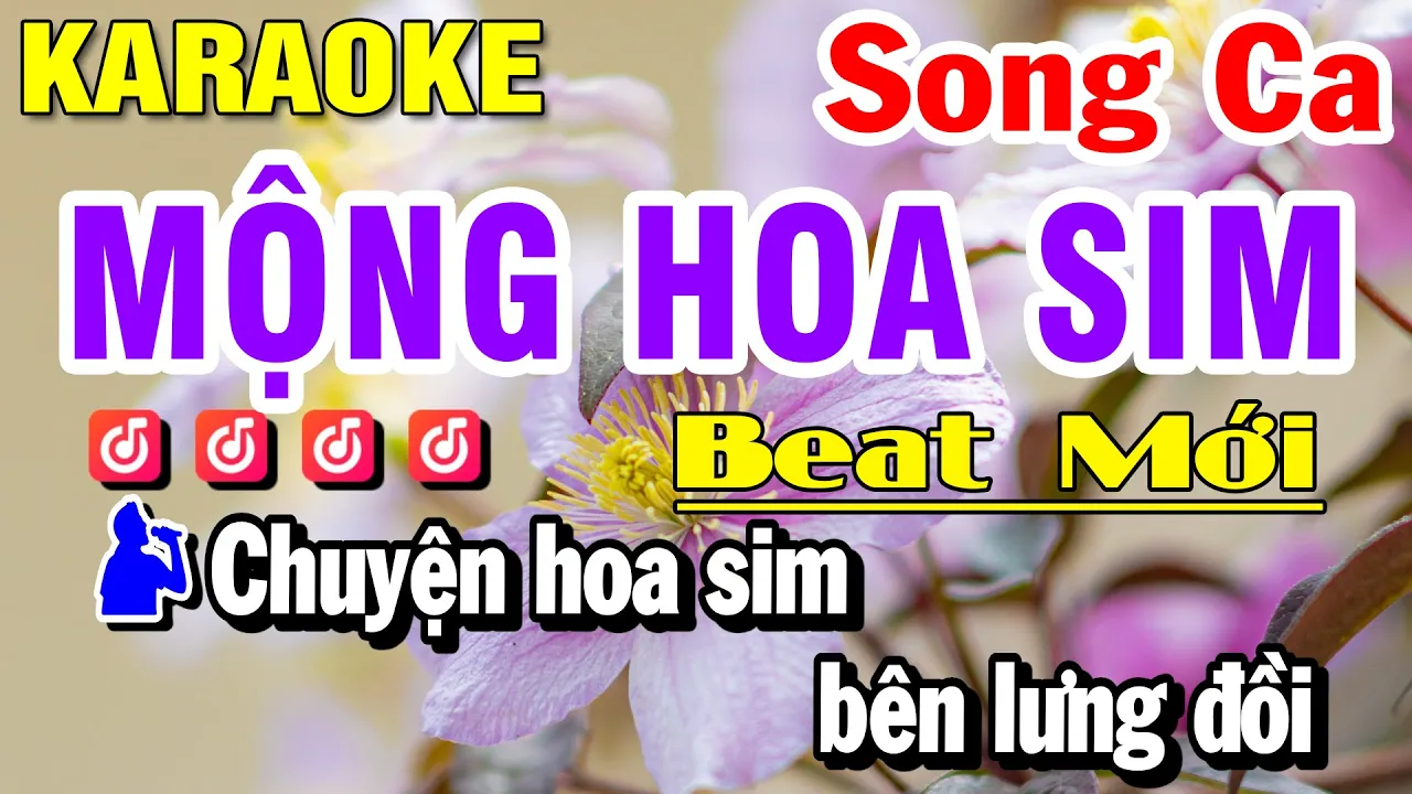 Karaoke Mộng Hoa Sim Song Ca Nhạc Sống Hay Nhất C#m | Huỳnh Lê