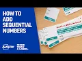 How To Add Sequential Numbers in Avery Design Print