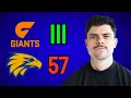 GWS 111-57 Eagles AFL Round 23