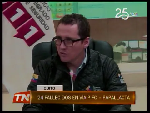 24 fallecidos en vía Pifo - Papallacta