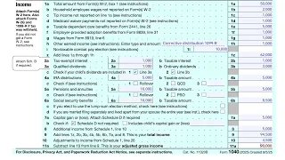 IRS Form 1040 walkthrough Income