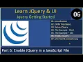 JQuery Basics Part 6 - JQuery Enabled JavaScript JQuery Tutorials
