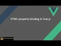 Bind html properties in vuejs