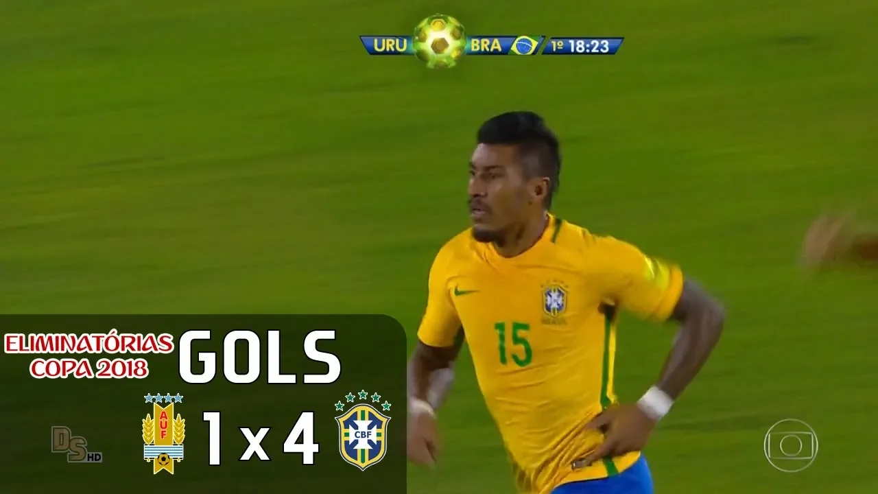 Gols - Uruguai 1 x 4 Brasil - Eliminatórias Copa 2018 - Globo HD