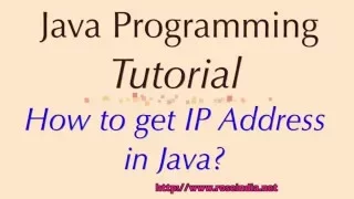 How to get IP Address in Java