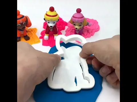 Making Chase from Paw Patrol and Friends Surprise Toys with Play-Doh Molds  #shorts