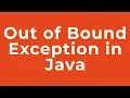 Out of Bound Exception in Java