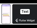 Text Widget All parameters Flutter Tutorial