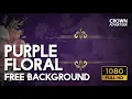 Purple Floral Invite Background | Purple & Gold | Wedding E-Invite | Full HD Background | Blank