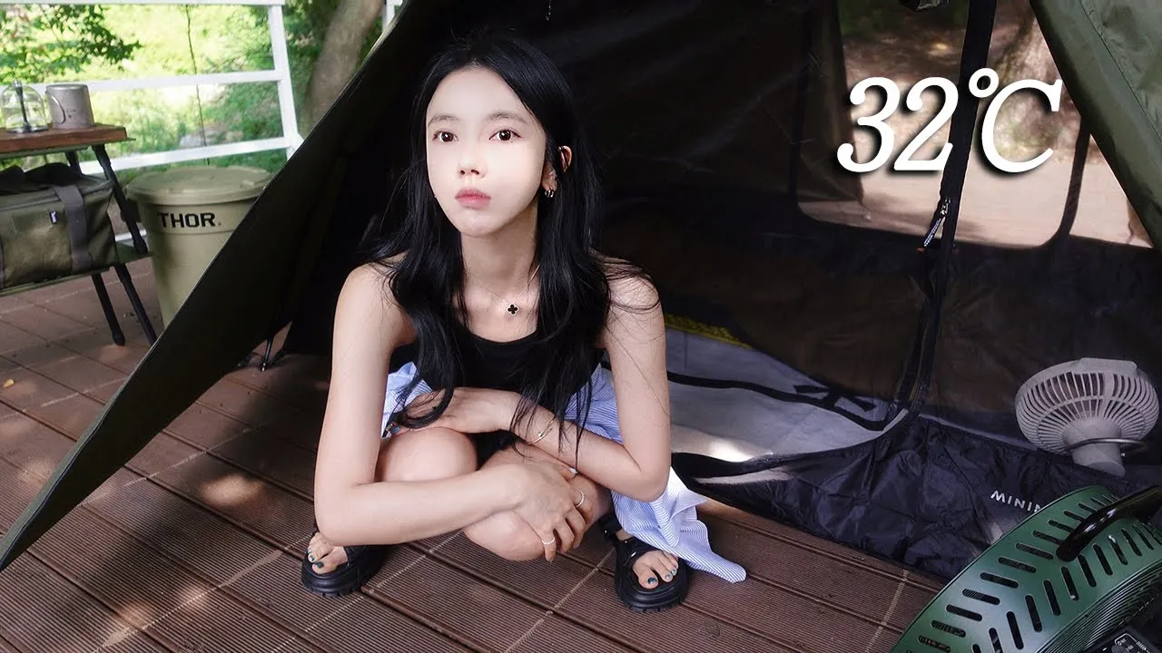 중고 거래 사기 당한 썰｜폭염 피해 그늘 가득 숲 속에서 캠핑｜솔로 캠핑｜솔캠｜캠핑 브이로그｜등갈비 김치찜🍖｜핫도그🌭 ｜춘천숲 자연 휴양림 캠핑장 サムネイル