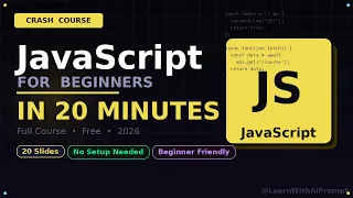 JavaScript Full Course for Beginners 20 Minutes Crash Course