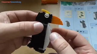 Langnasenpinguin, spontan repariert mit der Lego Explorer 7 und Polybag 11946