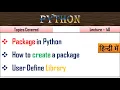 Package in Pythono in Hindi Lecture 40 How to create own Library